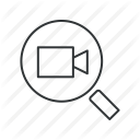 media, multimedia, player, search, video, video application, watch icon