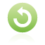 button, ccw, green, rotate icon