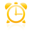alarm, clock, yellow icon