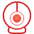 basic, cam, red, web icon