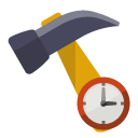 hammer,clock icon