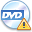 dvd,error,disc,warning,alert,wrong,exclamation icon