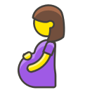 1, pregnant, woman svg vector icon