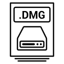 apple, dmg, exe, file svg vector icon