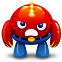 angry, monster, red icon
