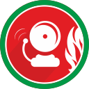 alarm, attention, bell, danger, fire, problem svg vector icon