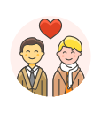 couple, gay, love svg vector icon