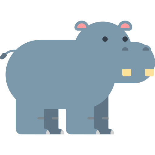 Hippopotamus svg vector icon