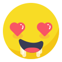face, heart, horny, in love, love, smile, smiley svg vector icon