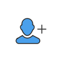 add, follow, following, twitter svg vector icon
