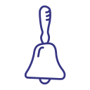 attention, bell, retro, school svg vector icon