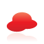 cloud, red, weather icon