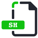 extension, file, program, programming, sh svg vector icon