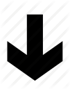 arrow, direction, down, download, inbox icon