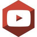 gloss, hexagon, media, social, youtube svg vector icon