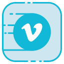 media, social, vimeo svg vector icon