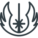 jedi, logo, order, sigil, star, wars svg vector icon