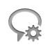 speech,balloon,gear icon