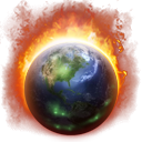 burning,globe,planet,world,earth,fire icon