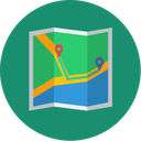 directions, green, map, minimal, place icon