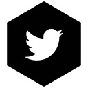 six, twitter svg vector icon