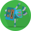 android, fun robot, mascot, mechanical, metal, robot, robot expression, robotic, space, technology svg vector icon