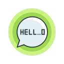 halloween, hello, scary, speech, spooky svg vector icon