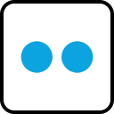 flickr, media, social svg vector icon