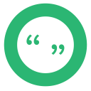 green, quotation mark, quotes svg vector icon