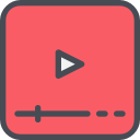 media, network, social, youtube svg vector icon