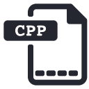 cpp, extension, file, program, programming svg vector icon
