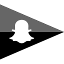 flag, snapchat, social svg vector icon