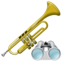 trumpet,search,instrument,find,seek icon