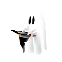 ghost, halloween, hat, scary icon