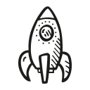 astronomy, launch, rocket, scifi, space, space craft, space ship svg vector icon