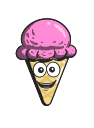 cartoon, cone, cream, emoji, ice svg vector icon