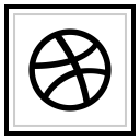 dribbble, logo, media, social svg vector icon