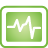 basic, green, oscilloscope icon