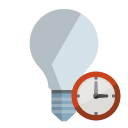 ligthbulb,off,clock icon