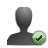 check, user icon