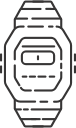 casio watch, hand watch, retro, vintage, watch svg vector icon