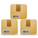 boxes, customers, inventory, products icon
