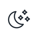 clear, moon, night, sky, star, stars, weather svg vector icon