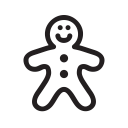 gingerbread, holiday, kids, winter, xmas svg vector icon