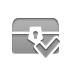 treasure,chest,checkmark icon