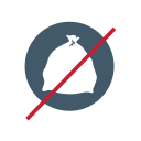 no bagged garbage, no bagged recyclables, no bags, trash svg vector icon