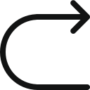 arrow, arrow right, arrow turn, back, direction, right, turn svg vector icon