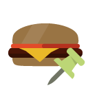 hamburguer,push,pin icon