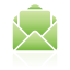green, mail, open icon