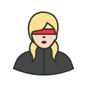 cyclops, hero, supe hero, woman svg vector icon